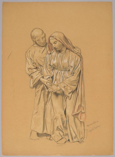 Maria mit dem heiligen Johannes dem Evangelisten alkotó: Hans Thoma