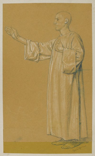 Mann in langer Tunika alkotó: Hans Thoma