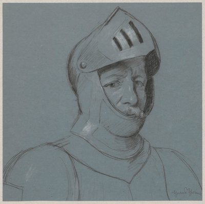 Páncélos lovag mellszobra alkotó: Hans Thoma