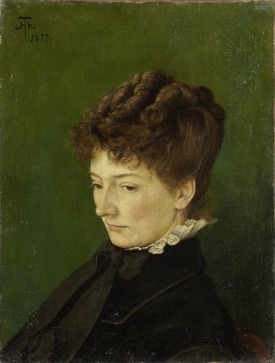 Ida Müller, született Scholderer portréja alkotó: Hans Thoma