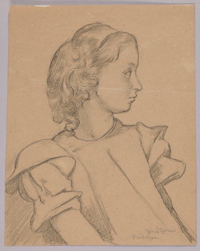 Egy kislány portréja alkotó: Hans Thoma