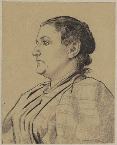 A művész feleségének portréja - Celli alkotó: Hans Thoma