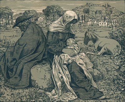 Pihenés az egyiptomi repülés közben, 1897 alkotó: Hans Thoma