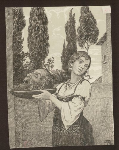Salome Keresztelő Szent János fejével alkotó: Hans Thoma
