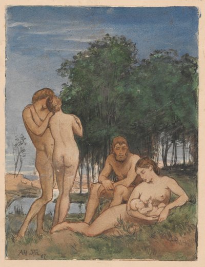 Idilli jelenet alkotó: Hans Thoma