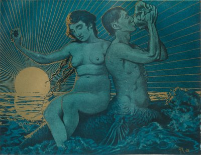 Triton és Nereide, 1895 alkotó: Hans Thoma