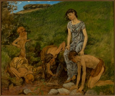 A forrásnál alkotó: Hans Thoma