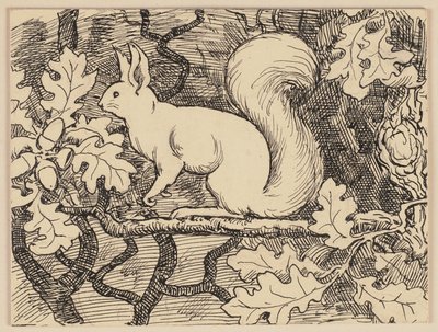 Az ábécéskönyv illusztrációja: Eichhorn alkotó: Hans Thoma