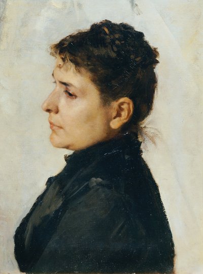 nő a profilban alkotó: Hans Tichy