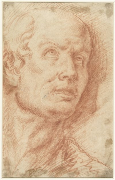 Férfi feje felfelé mutató tekintettel alkotó: Hans Troschel (possibly)