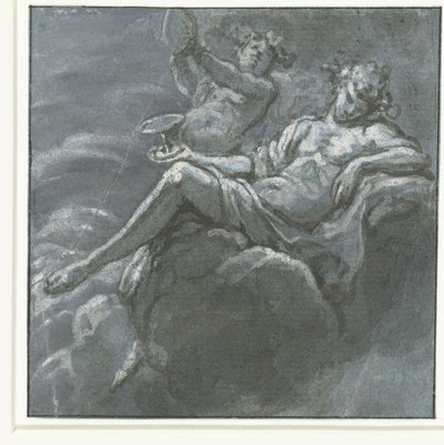 Bacchus egy ivótállal és egy Sileen-nel alkotó: Hans Ulrich Franck
