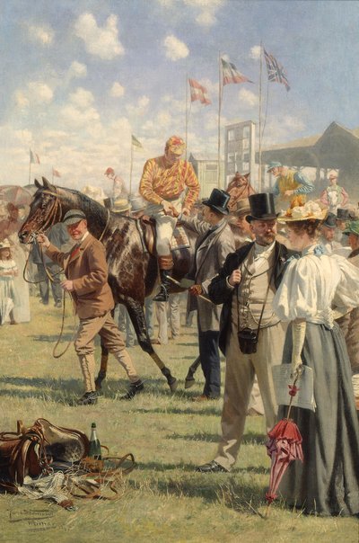 A győztes (olaj a panelen) alkotó: Hans W. Schmidt