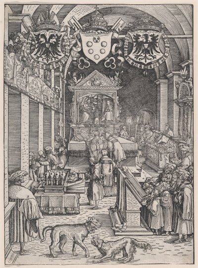 Maximilian I. hallómise, kb. 1515. alkotó: Hans Weiditz