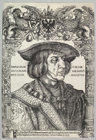 I. Maximilian császár portréja, 1519. alkotó: Hans Weiditz