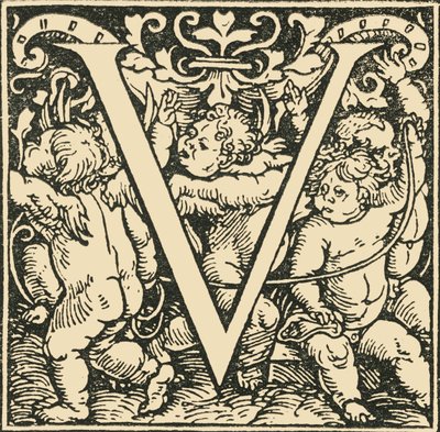 V – Hans Weiditz ábécéje, 1520-1521, 1908. alkotó: Hans Weiditz