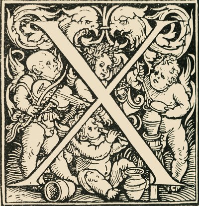 X – Hans Weiditz ábécéje, 1520-1521, 1908. alkotó: Hans Weiditz