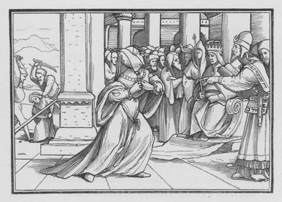 A templomba nyomuló Atáliát elfoglalják és megölték, 2 Kings XI, 14 alkotó: Hans after Holbein the Younger