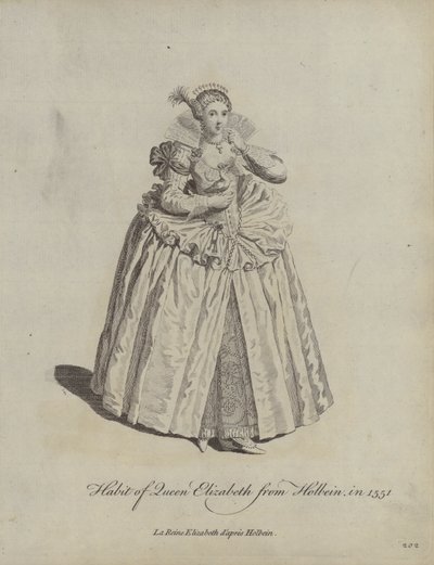 Erzsébet holbeini királyné szokása 1551-ben alkotó: Hans after Holbein the Younger