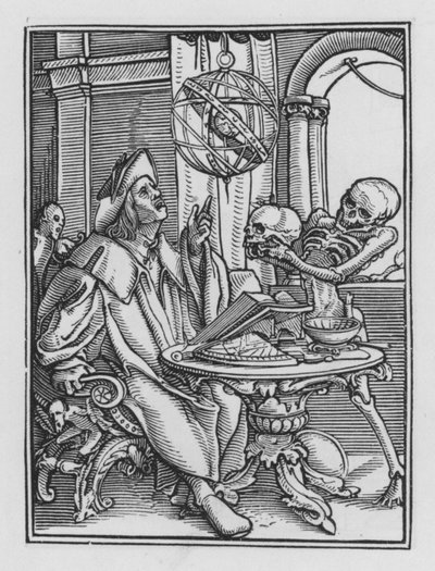 Holbein haláltánca: Az asztrológus alkotó: Hans after Holbein the Younger