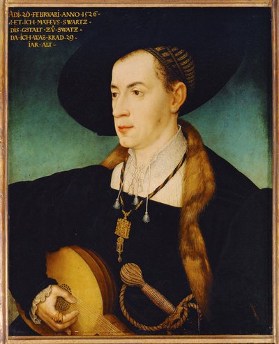 Matthaeus Schwarz, bankár, az augsburgi Fugger bankárcsalád társa, V. Károly császár pénzembere ... alkotó: Hans or Johan Maler
