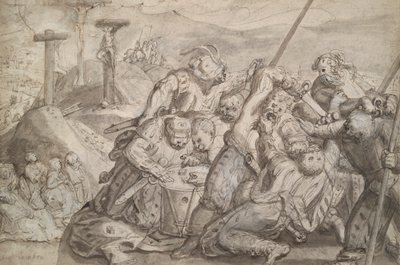 Katonák szerencsejáték Krisztus köntöséért alkotó: Hans von Aachen