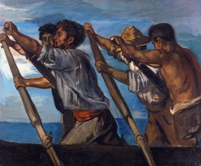 Evezős. Tanulmány a nápolyi Állattani Állomás freskóihoz alkotó: Hans von Marées