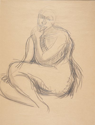 Ülő női modell alkotó: Harald Giersing