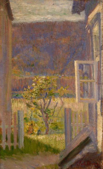Nyitott ablak, Gausdal alkotó: Harald Oscar Sohlberg