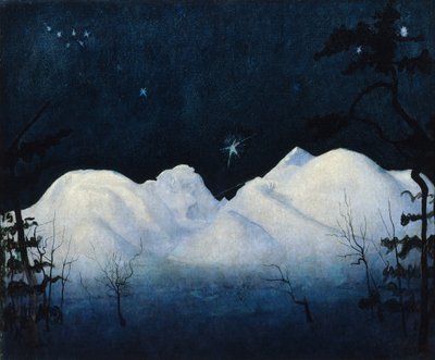 Téli éjszakák a hegyekben alkotó: Harald Oscar Sohlberg