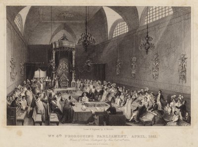 IV. Vilmos király a parlament előterjesztését követően, 1831. április alkotó: Harden Sidney Melville