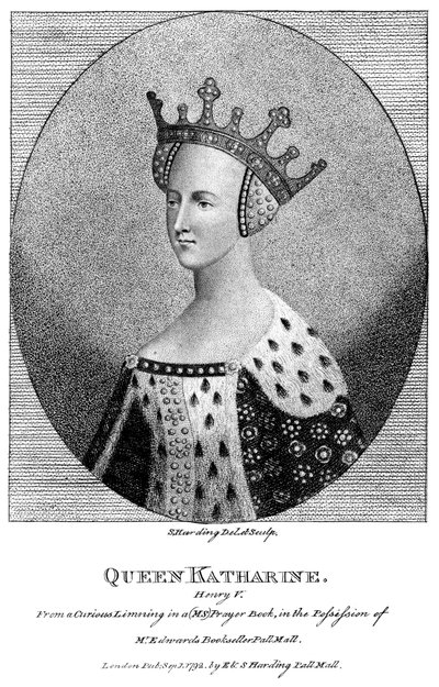 Valois Katalin 1401-1437, V. Henrik király hitvese, 1792. alkotó: Harding