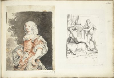 Női portré és Vénusz, Ámor és Mars alkotó: Harmen ter Borch (possibly)