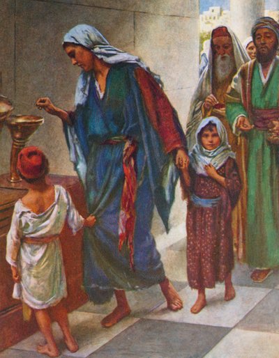 Egy szegény asszony ajándéka, Mark alkotó: Harold Copping