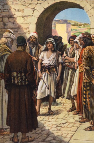 Dávid Sámuel előtt (színes litográfia) alkotó: Harold Copping