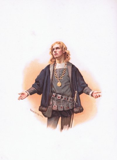 Hamlet, illusztráció a Hamletből alkotó: Harold Copping