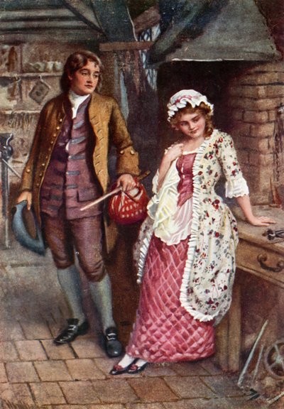 Joe Willet és Dolly Varden (színes litó) alkotó: Harold Copping