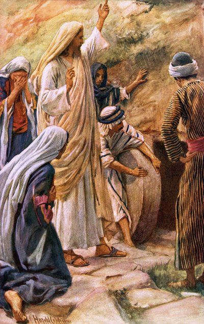 "Lázár, gyere elő" alkotó: Harold Copping