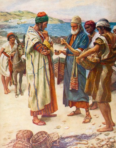 A nagy árú gyöngyszem, Máté alkotó: Harold Copping