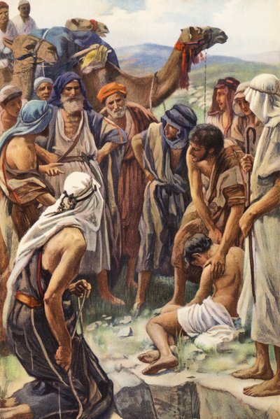József eladása (színes litográfia) alkotó: Harold Copping