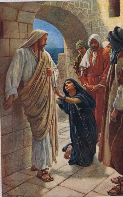 The Woman of Canaan, illusztráció a „Women of the Bible”-ből, a The Religious Tract Society, 1927 alkotó: Harold Copping