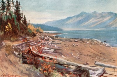 Kilátás a Kootenay-tó partjáról alkotó: Harold Copping