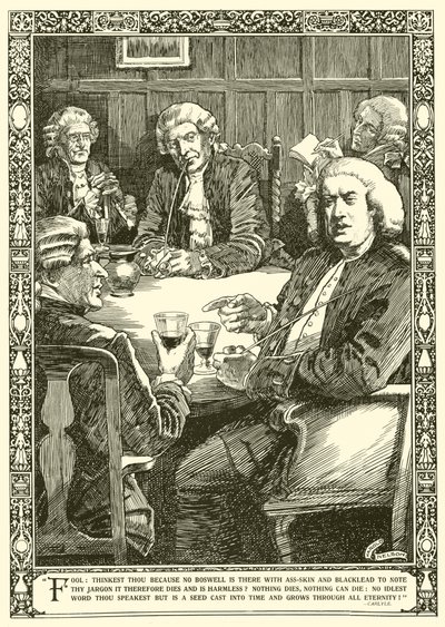 Dr. Johnson beszélgetésben (litho) alkotó: Harold Edward Hughes Nelson