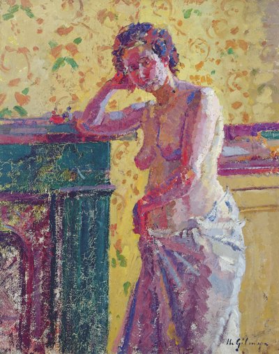 Belső aktával (olaj, vászon) alkotó: Harold Gilman