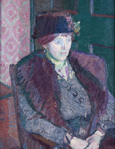 Victor Sly asszony portréja, 1914-1915 körül alkotó: Harold Gilman