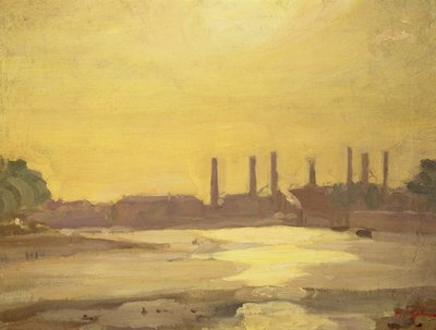 A Temze a Chelsea-nél alkotó: Harold Gilman