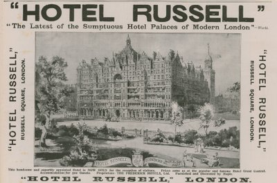Hotel Russell, Russell Square, London alkotó: Harold Oakley