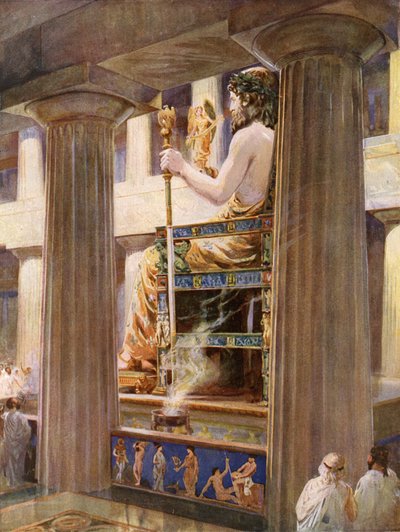 Pheidias Zeusza, az istenség legmagasztosabb megtestesítője a művészetben alkotó: Harold Oakley
