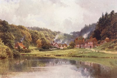 Friday Street, a Leith Hill felé vezető úton (színes lithó) alkotó: Harold Sutton Palmer
