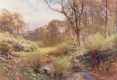 In Spring Woods, Ockley (színes litográfia) alkotó: Harold Sutton Palmer