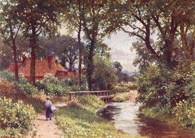 The Bourne, Chobham (színes litográfia) alkotó: Harold Sutton Palmer